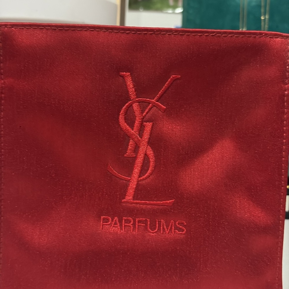 YSL red Cosmetic Bag